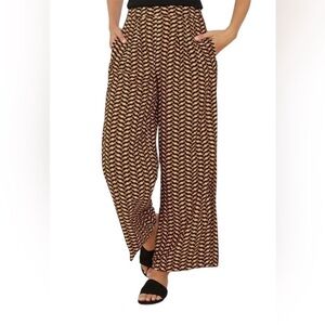 Who What Wear Black and Tan Wide Leg Pants